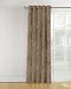 Readymade curtains in beige color coffee textured design polyester fabric 
